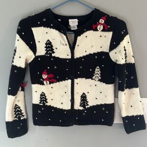 Adorable Kids Holiday Snowman ☃️ Cardigan Sweater size 6X